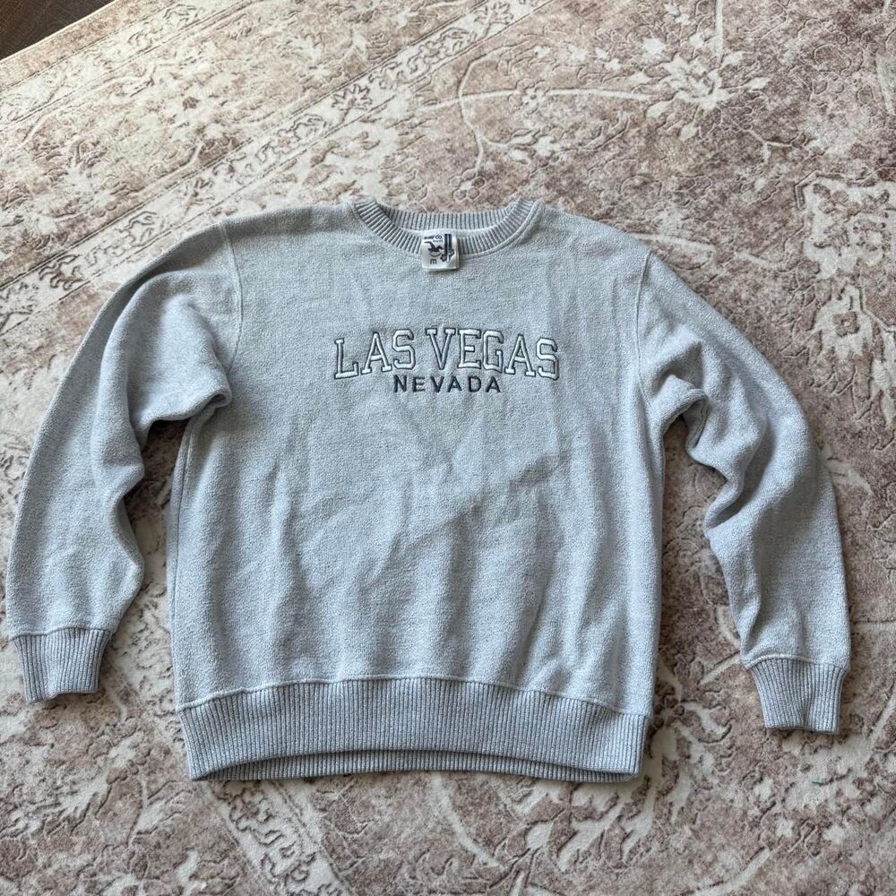 ESY Surf Co gray Las Vegas embroidered crewneck
